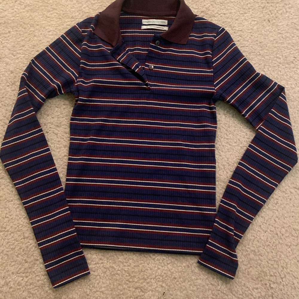 Long sleeve ribbed knit top